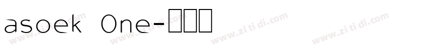 asoek One字体转换